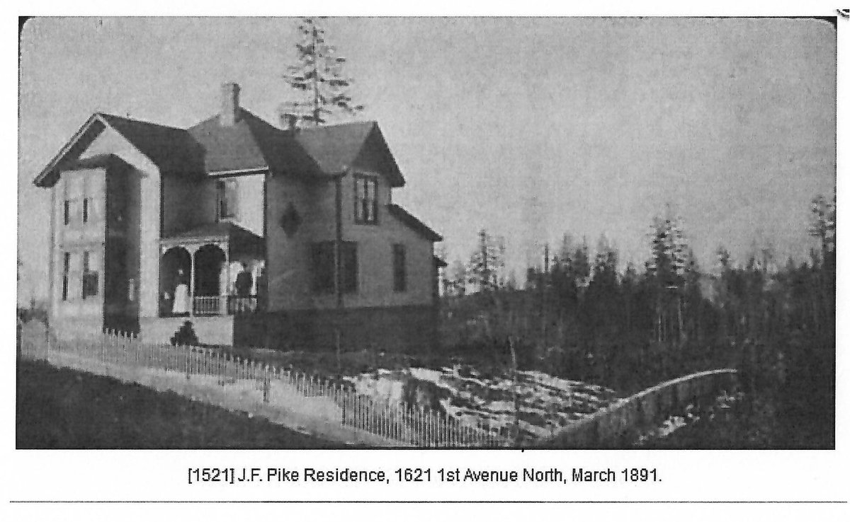 Carrie Pike's house at 1621 1st Ave N, circa 1891